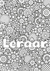 Kleurplaat voor kinderen Bloemen Lente Gedecoreerde naam Complex Kleurplaten Zentangle