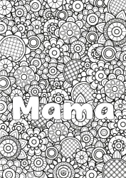 Kolorowanka dla dziecka Kwiaty Wiosna Nazwisko odznaczone Złożone kolorowanki Zentangle