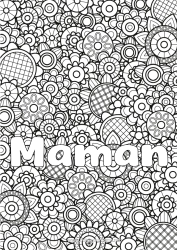 Coloriage enfant Fleurs Printemps Nom décoré Coloriages complexes Zentangle