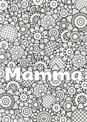 Pagina da colorare per bambini Fiori Primavera Nome decorato Colorazioni complesse Zentangle