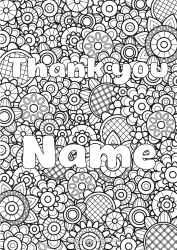 Free colouring Flowers Spring Decorated name Complex colouring pages Zentangle