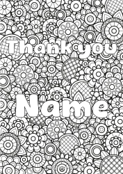 Free drawing Flowers Spring Decorated name Complex coloring pages Zentangle
