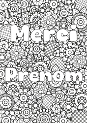Coloriage gratuit Fleurs Printemps Nom décoré Coloriages complexes Zentangle