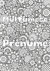 Pagină de colorat gratuită Flori Primăvară Nume decorat Desene de colorat complexe Zentangle