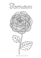 Gratis tegning Blomster Zentangle