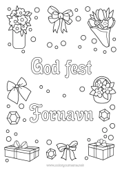 Gratis fargelegging Blomster Gaver God fest! Søster Smykke Bukett