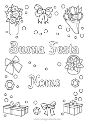 Disegno gratuito Fiori Regali Buona festa Sorella Gioiello Mazzo