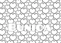 Pagină de colorat pentru copii Inimă Sora Nume decorat Bunica Desene de colorat complexe Zentangle