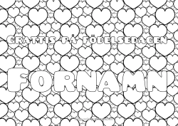 Gratis färgläggning Hjärta Syster Utsmyckat namn Barnvakt Komplexa målarbilder Zentangle