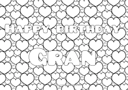 Free colouring Heart Sister Decorated name Nanny Complex colouring pages Zentangle