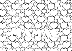 Página de desenho infantil Coração Irmã Nome decorado Babá Colorações Complexas Zentangle