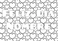 Niño página para colorear Corazón Hermana Nombre decorado Niñera Dibujos complejos para colorear Zentangle