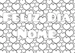 Desenho grátis Coração Irmã Nome decorado Babá Colorações Complexas Zentangle