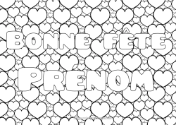 Dessin gratuit Coeur Soeur Nom décoré Nounou Coloriages complexes Zentangle