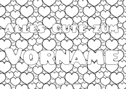 Kostenlose Malvorlage Herz Schwester Dekorierter Name Kindermädchen Komplexe Ausmalbilder Zentangle