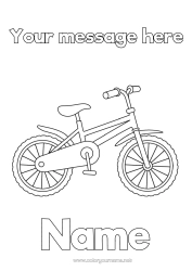 Colouring to customise Sport Vehicles Easy Colouring Pages Bicycle Two-Wheeled Vehicles Other Vehicles