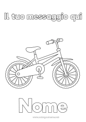Disegno gratuito Sport Veicoli Disegni da colorare facili Bicicletta Veicoli a due ruote Altri veicoli