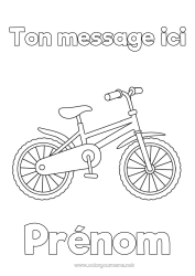 Coloriage à personnaliser Véhicules Coloriages faciles Vélo Véhicules à deux roues Autres véhicules