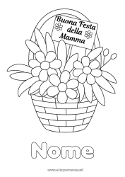 Disegno gratuito Fiori Mamma Buona festa