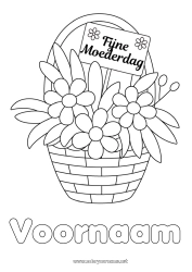 Gratis tekening Bloemen Mama Fijne verjaardag