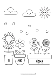 Disegno gratuito Fiori Cuore 