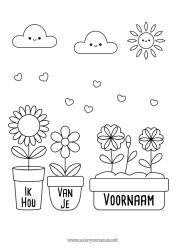 Gratis tekening Bloemen Hart 