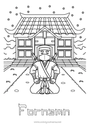 Gratis teckning Kimono Ninja