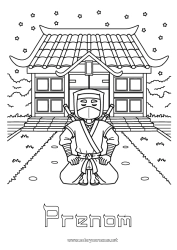 Coloriage à personnaliser Kimono Ninja