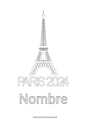 Colorear para personalizar Sport Competitions and Rewards Paris 2024 Juegos Olímpicos