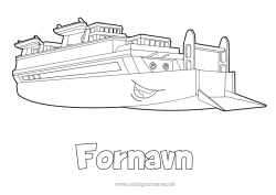 Gratis tegning Kjøretøy Båt Maritime kjøretøy Tegneserie Kjøretøyfigurer Ferje