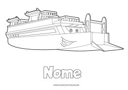 Desenho grátis Veículos Barco Veículos marítimos Desenho Animado Veículos Personagens Ferry