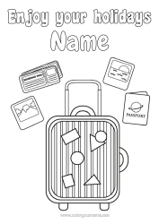 Colouring to customise Holidays Luggage And Bags