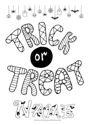 Free colouring Trick or treat? Halloween