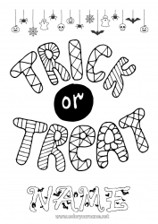 Free coloring Trick or treat Halloween