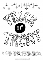 Gratis tekening Snoep of een spreuk? Halloween