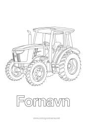 Fargeleggingssiden å tilpasse Kjøretøy Traktor Gårdsbiler