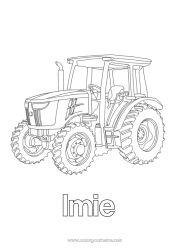 Kolorowanka do personalizacji Pojazdy Traktor Pojazdy rolnicze