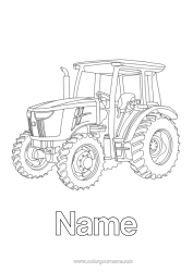 Colouring to customise Vehicles Tractor Farm Vehicles