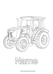 Coloring to customize Vehicles Tractor Farm vehicles