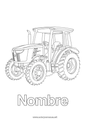Colorear gratis Vehículos Tractor Vehículos agrícolas