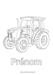 Dessin gratuit Véhicules Tracteur Véhicules de la ferme