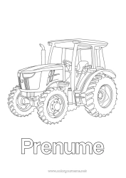 Pagină de colorat personalizată Vehicule Tractor Vehiculele fermei