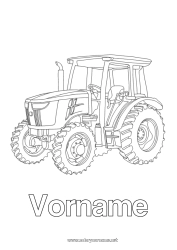 Malvorlage anpassen Fahrzeuge Traktor Véhicules de la ferme