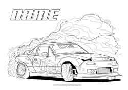 Colouring to customise Sport Vehicles Car Racing Car Zentangle Cars, Vans And Motorhomes Race Cars And Circuits Motor Sports