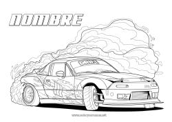 Colorear gratis Sport Vehículos Coches Coche de carreras Zentangle Automóviles, furgonetas y autocaravanas Vehículos de carreras y pistas Deportes de motor