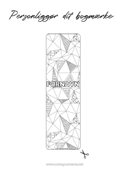 Farvelægningssiden for børn Læseklip Zentangle Geometriske former