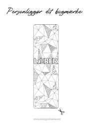 Gratis farvelægning Læseklip Zentangle Geometriske former Trekant