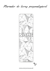 Desenho grátis Marcador de Página Zentangle Formas geométricas