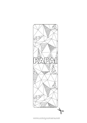 Página de desenho infantil Marcador de Página Zentangle Formas geométricas