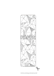 Färgläggningssida för barn Bokmärke Zentangle Geometriska former